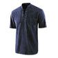 🥰Vintage Herren-T-Shirt mit V-Ausschnitt, Krawatte, Leinentasche, kurzärmlig, lockeres Oberteil