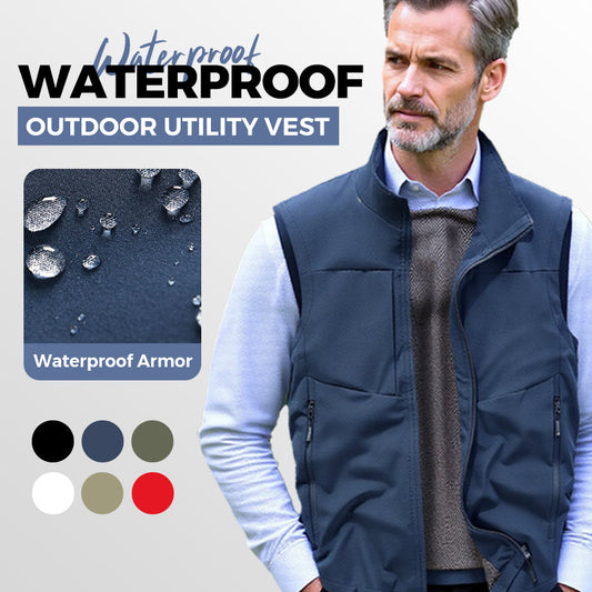 ⏳ 50 % Rabatt für begrenzte Zeit! 💥Wasserdichte Outdoor-Utility-Weste für Herren