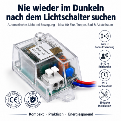 ❄️ Sommerfrische 50 % Rabatt! 💡Intelligenter Bewegungssensor-Lichtschalter – Automatische Beleuchtung für Flur, Treppe, Toilette & Abstellraum