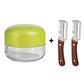 ❄️Sommerfrische 50 % Rabatt!✨Mini-Knoblauchpresse mit Auffangbehälter – Kompakte manuelle Knoblauchpresse für Knoblauch, Ingwer, Schalotten & Chili