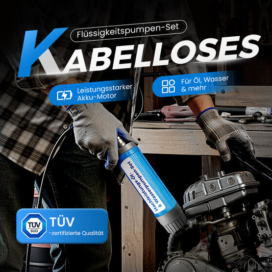 🔥 JETZT 49 % RABATT! 🔋 Kabellose 100-W-Akku-Umfüllpumpe für Öl, Wasser & Diesel – 21-V-Akku, kraftvolle Pumpleistung & USB-Notladefunktion! ⚡💧