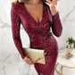 🎅Weihnachtsverkauf 49% Rabatt🎄Sexy Paillettenkleid im Bodycon-Stil✨