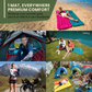 🌞Frühlingserwachen: 50% Rabatt!💤Luxuriöse ultraleichte Isomatte – mit integrierter Fußpumpe – 7,5 cm dick & koppelbar – Perfekt für Camping, Wandern & Strand – Wasserdicht & kompakt