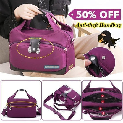 ❄️Sommerfrische 50 % Rabatt!👜Anti-Diebstahl Schultertasche für Damen – Leichte Reisetasche mit mehreren Reißverschlussfächern für den täglichen Gebrauch