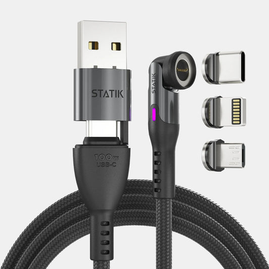 🌞Frühlingserwachen: 50% Rabatt!🔌5-in-1 Magnetisches Schnellladekabel 100W – Universelles Ladekabel mit 360° drehbarem Kopf