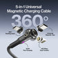 🌞Frühlingserwachen: 50% Rabatt!🔌5-in-1 Magnetisches Schnellladekabel 100W – Universelles Ladekabel mit 360° drehbarem Kopf