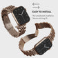 ❄️Sommerfrische 50 % Rabatt!✨Edelstahl-Gliederband für Apple Watch – Elegantes Metall-Armband mit sicherer Faltschließe