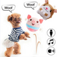 💥 50% Rabatt! 🐶 Interaktiver Hundeball – Auto Bounce & Squeak, 12 Sek. Bewegung. Reaktivierbar durch Schütteln. Plüschbezug waschbar, USB-ladbar. Für alle Hunde. Pink/Braun/Rot 🛡️