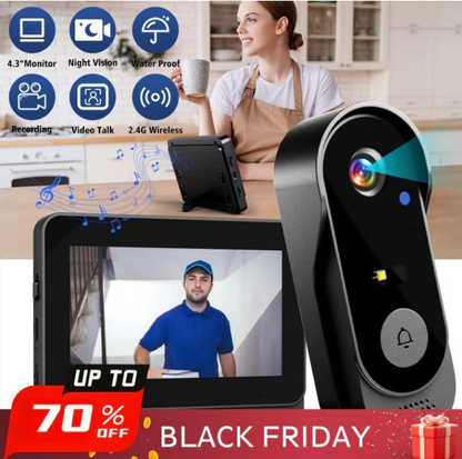 🎃 HALLOWEEN-KNALLER: 50 % RABATT! 👻🔔 Wer steht vor deiner Tür? 👀 Smarte kabellose Video-Türklingel mit 1080P HD, 170° Weitwinkel & IPX65-Wetterschutz – Dein Zuhause immer im Blick! 🏡📱✨