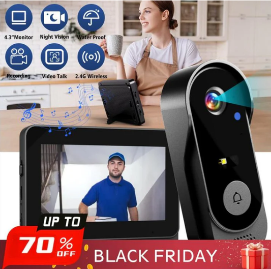 🎃 HALLOWEEN-KNALLER: 50 % RABATT! 👻🔔 Wer steht vor deiner Tür? 👀 Smarte kabellose Video-Türklingel mit 1080P HD, 170° Weitwinkel & IPX65-Wetterschutz – Dein Zuhause immer im Blick! 🏡📱✨