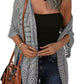 ❄️Sommerfrische 50 % Rabatt!💗Gehäkelter Damen-Cover-up mit Quasten – Luftige, offene Boho-Kimono-Weste für Strand, Urlaub und Sommer-Looks