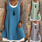 ❄️Sommerfrische 50 % Rabatt!👗Locker fallendes ärmelloses Damenkleid mit Lagen-Look – Weich, luftig & bequem von S bis 3XL