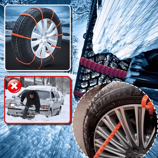 ⏰ Rutschfeste Schneeketten – Einfache Montage, Hoher Grip auf Eis/Schnee & Maximale Winter-Sicherheit ❄️