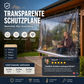 💥 50% Rabatt! ☔ Transparente PVC-Plane – 0,35 mm / 14 Mil. Reißfest, UV-beständig, schimmelresistent, wasserfest. Verstärkte Kanten & Ösen (50 cm Abstand). 3 Größen: 1×2 m, 2×2 m, 2×3 m. Für Terrasse, Camping & Baustelle 🛡️