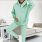 2024 Damen-Sport-Freizeit-Sweatshirt mit Kapuze + schmaler Weste + Hose, 3er-Set