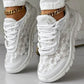 ADEMENDE SNEAKERS MET RONDE NEUS EN VETERS