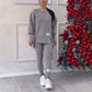 Lässiges Sweatshirt-Leggings-Set für Frauen