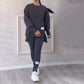 Lässiges Sweatshirt-Leggings-Set für Frauen