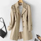 Women's Single Breasted Trench Coat with Pockets