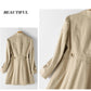 Women's Single Breasted Trench Coat with Pockets