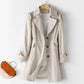 Women's Single Breasted Trench Coat with Pockets