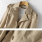 Women's Single Breasted Trench Coat with Pockets