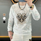 Men’s Casual Print Glitter Tiger Sweatshirt