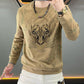 Men’s Casual Print Glitter Tiger Sweatshirt