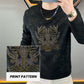 Men’s Casual Print Glitter Tiger Sweatshirt