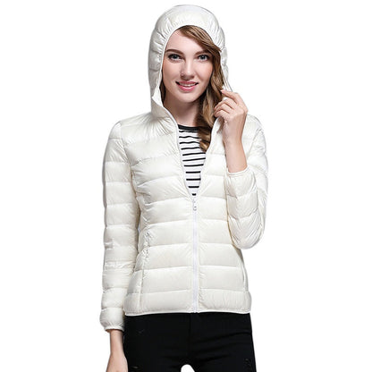 💥Frühwinter-Sonderverkauf 50% RABATT💥 Leichte Daunenjacke mit Kapuze für Frauen