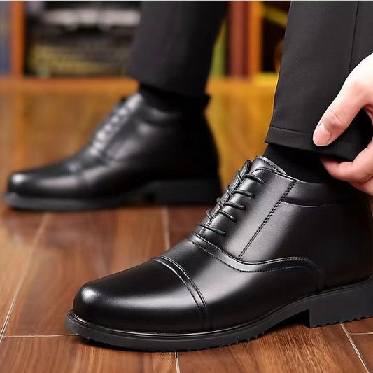 Men's Warm Lace-Up Faux Leather Shoes