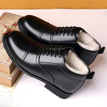 Men's Warm Lace-Up Faux Leather Shoes