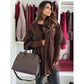 Women's Fashion Solid Color Loose Hooded Coat