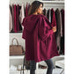 Women's Fashion Solid Color Loose Hooded Coat