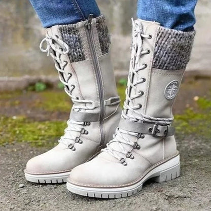❄️Winterschlussverkauf 69% RABATT🎁Wasserdichte Knie-Schneestiefel für Damen