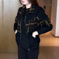Karierte Patchwork-Jacke mit Reißverschluss für Frauen✨Luxuriöses Gefühl