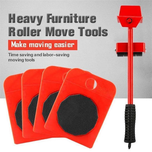 ❄️Sommerfrische 50 % Rabatt!🏠Möbelversetz-Set mit Hebel und Gleitplatten – Kraftsparende Möbelroller für schwere Möbel und Geräte