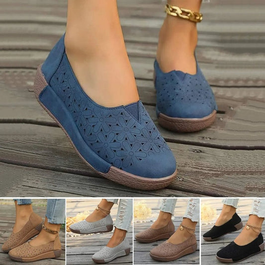 Women's Floral Slip-On Platform Flat Orthopedic Shoes