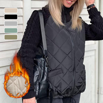 📣2025 neue limitierte Auflage 50 % Rabatt🔥Gestrickte Patchwork-Pufferjacke für Damen