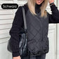 📣2025 neue limitierte Auflage 50 % Rabatt🔥Gestrickte Patchwork-Pufferjacke für Damen