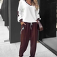 Color-Block Pullover Hoodie & Jogger Pants Set