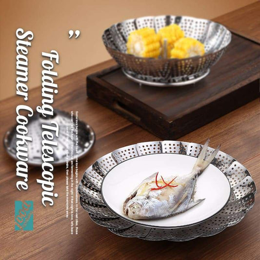 🍳🥦 Klappbarer Edelstahl-Dämpfer: Vielseitig, Gesund & Platzsparend!