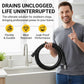 💥 50% rabatt! 🚿 Høytrykksslange for kloakk med trippellags forsterkning – sprekksikker under høyt trykk. Integrert dyse i rustfritt stål, universalkobling ✅