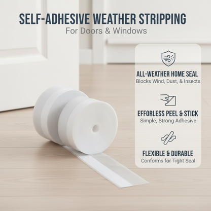 ❄️Sommerfrische 50 % Rabatt!🚪Selbstklebende Zugluftdichtung für Türen und Fenster – Flexible Abdichtung gegen Zugluft, Staub und Insekten