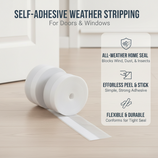 ❄️Sommerfrische 50 % Rabatt!🚪Selbstklebende Zugluftdichtung für Türen und Fenster – Flexible Abdichtung gegen Zugluft, Staub und Insekten