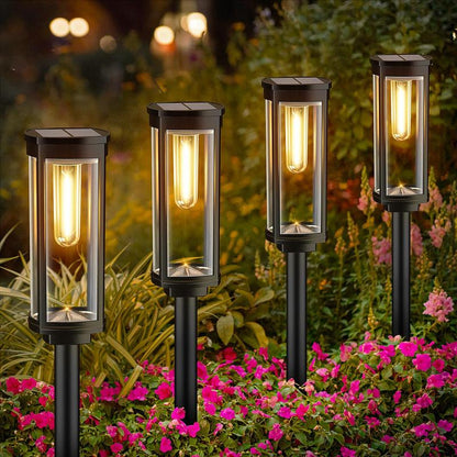🌙✨ Solar-Gartenleuchte im Retro-Design: 2+1 GRATIS! 🏡💡 Filament-Optik, IP65 wasserdicht & 14 Std. Leuchtdauer für gemütliche Sommerabende