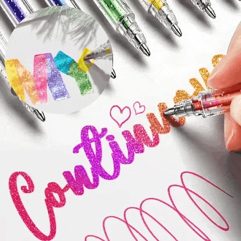 🎁Dernier jour de soldes 05 % de réduction ✨ Set de stylos gel pailletés