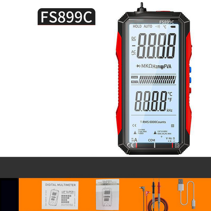 💥 50% rabatt! 📱 Digitalt multimeter med USB-lading – stor skjerm, automatisk områdevalg. Måler spenning, strøm, motstand og kontinuitet ⚡