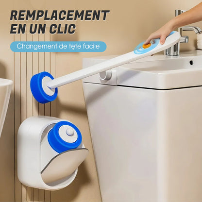 🚽 50 % RABATT! ✨ WC-Bürste mit Einweg-Reinigungsköpfen – mit integriertem Reiniger, einfachem Bürstenkopfwechsel & Wandhalterung ohne Bohren 🧼