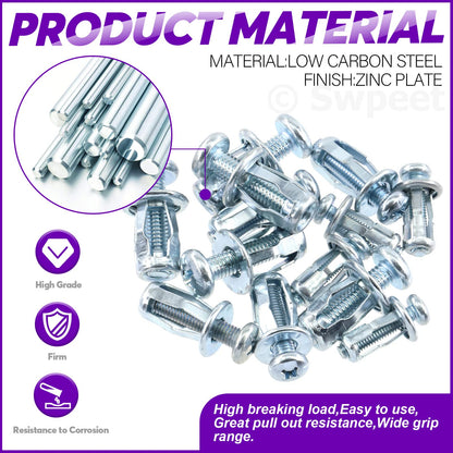 ❄️Sommerfrische 50 % Rabatt!🔩Metallische Hohlraumdübel für Gipskarton – Starke Spreizanker für Regale, Haken, Lampen & Wandmontage